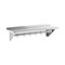 Amgood 12 in. x 48 in. Stainless Steel Wall Mounted Pot Rack with Shelf and 6 Double Sided Chrome Plated Hooks AMG WS-PS-1248 - alternate 1